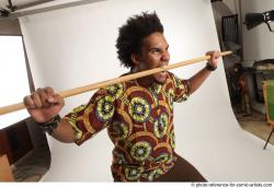 Garson STANDING POSE WITH SPEAR AFRO
